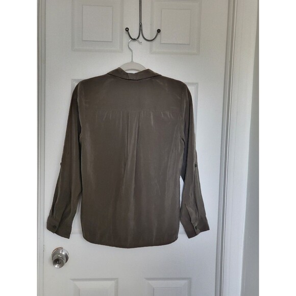 Chico's Button Up Blouse Green Size 4 (Chico's Size 0) - Picture 2 of 3